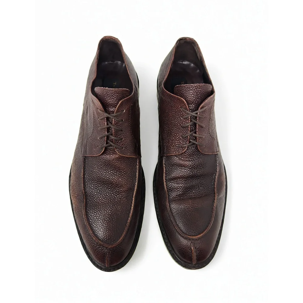 To Boot New York Apron Toe Derby Shoes 12 M Italian Pebbled Leather Business